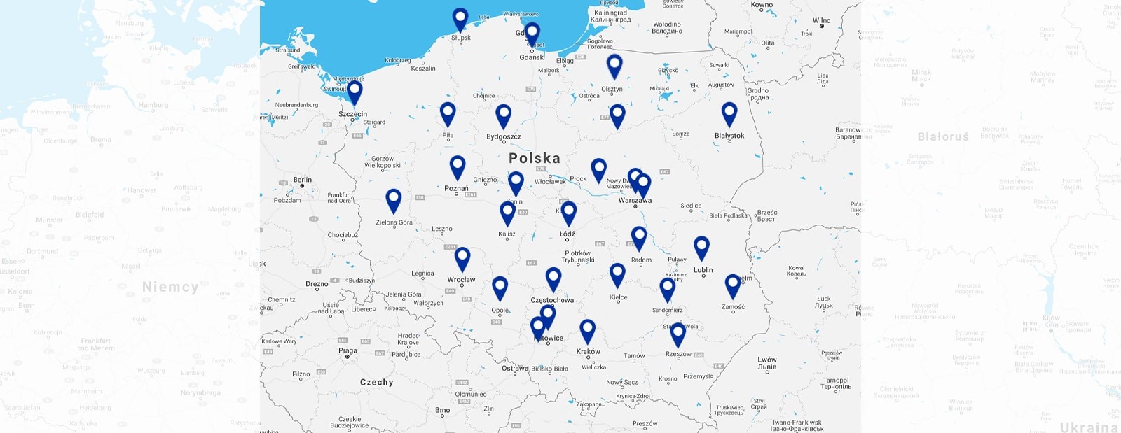 mapa ośrodków dializy otrzewnowej