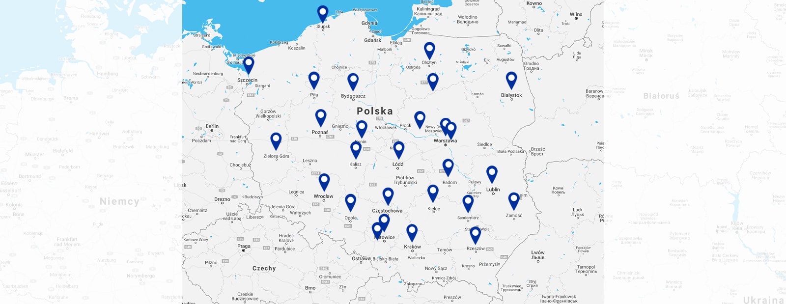 mapa ośrodków dializy otrzewnowej